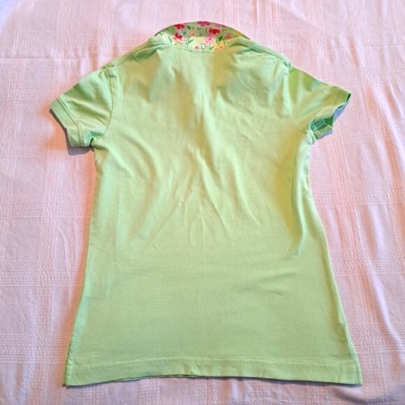 Lilly Pulitzer women's White Label light green polo shirt size XS slim fit - Picture 4 of 5